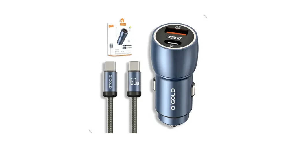 Carregador veicular 60w turbo